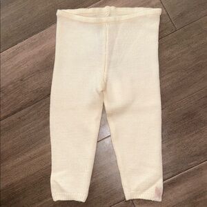 Burberry Baby 100% Extra Fine Merino Wool Cream Leggings SZ 9M